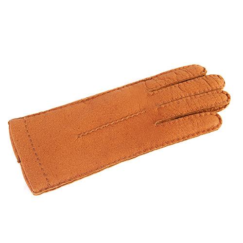 Women's cork peccary leather gloves entirely hand-sewn