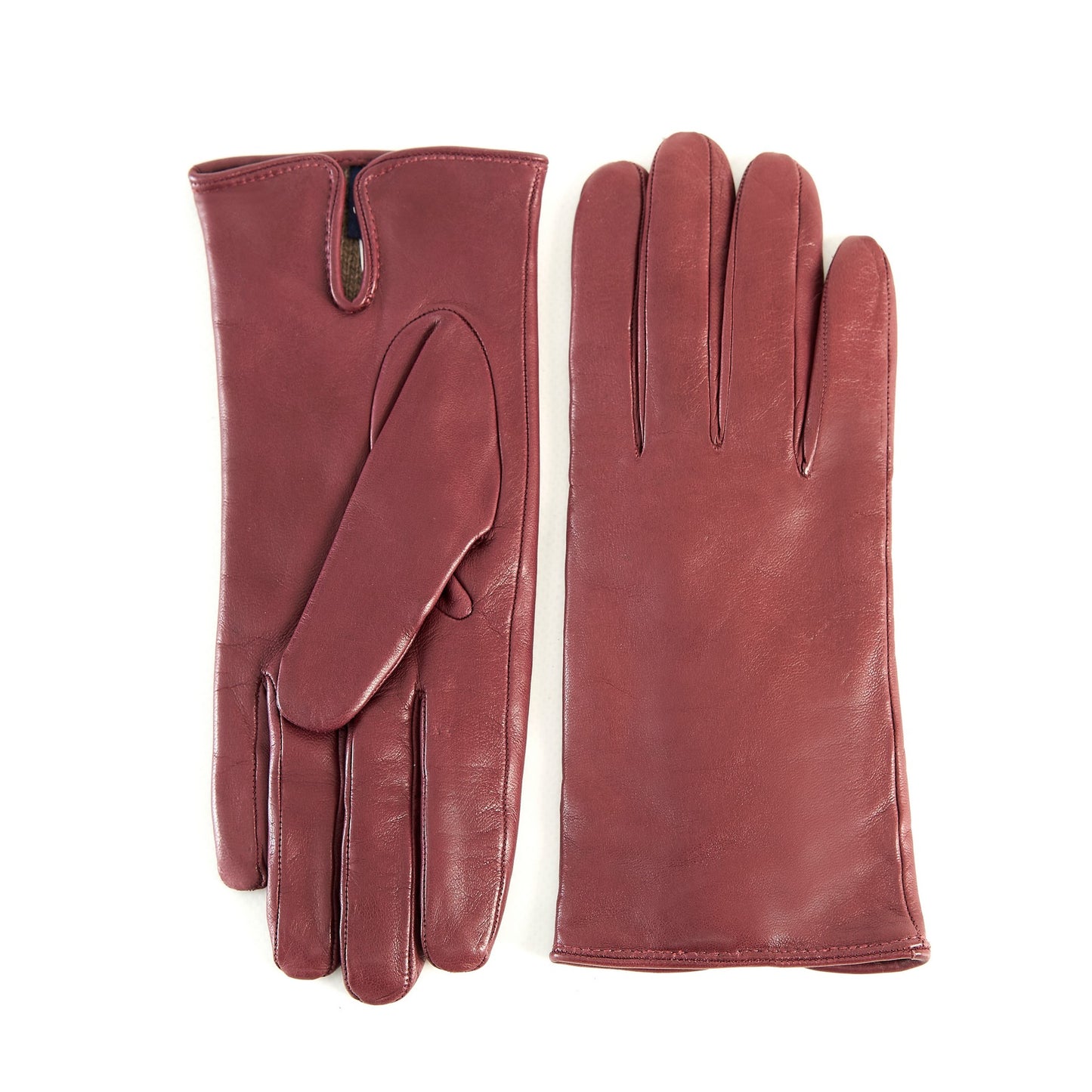 Women’s basic begonia soft nappa leather gloves with palm opening and mix cashmere lining