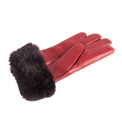Women's ruhm nappa leather gloves with faux fur