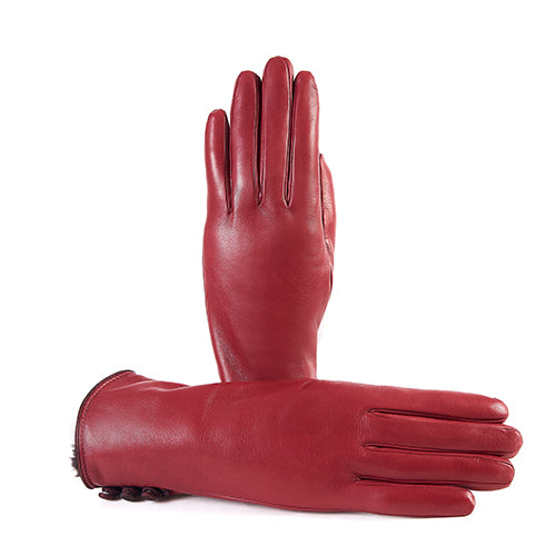 Women's ruhm nappa leather gloves with faux fur