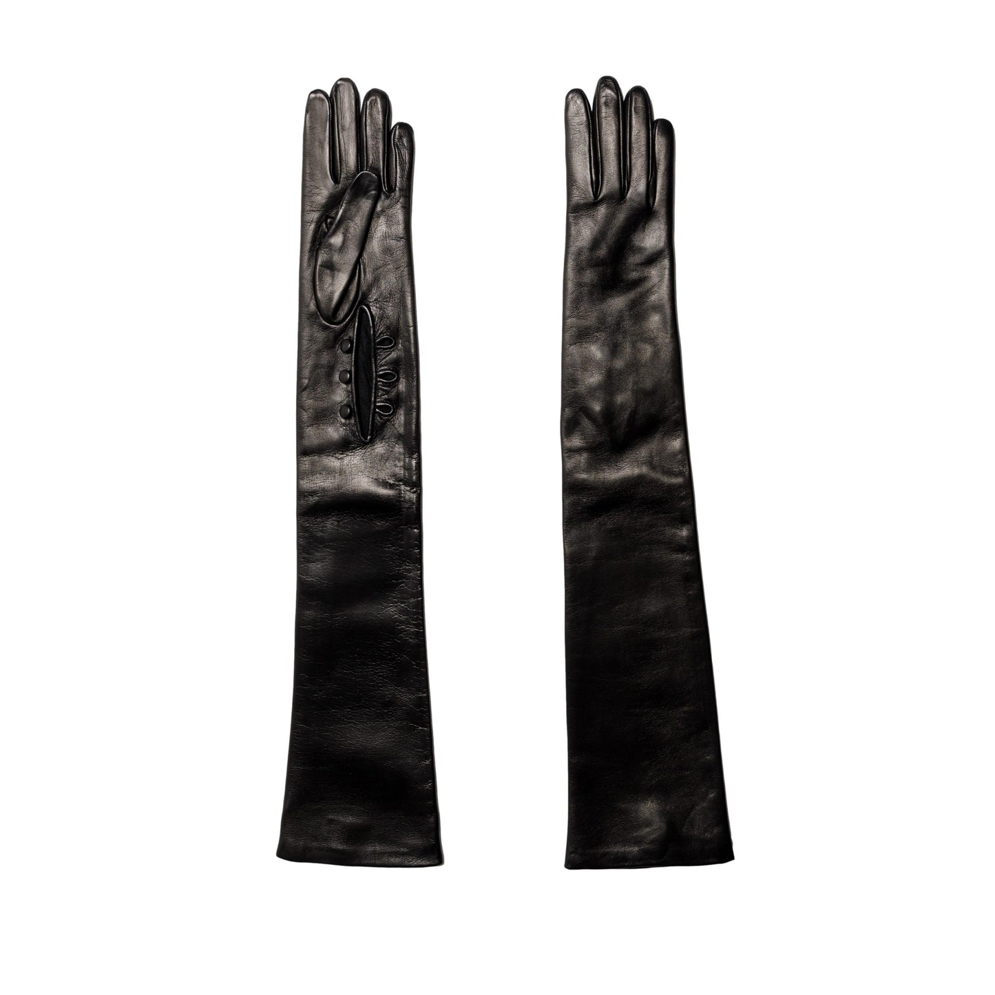 Women's opera nappa leather gloves colour black 16BT silk lined