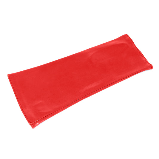 Women's fingerless red nappa leather gloves unlined