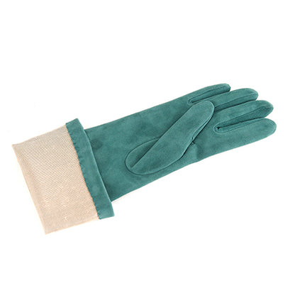 Women’s basic giada soft suede leather gloves 6 BT and cashmere lining