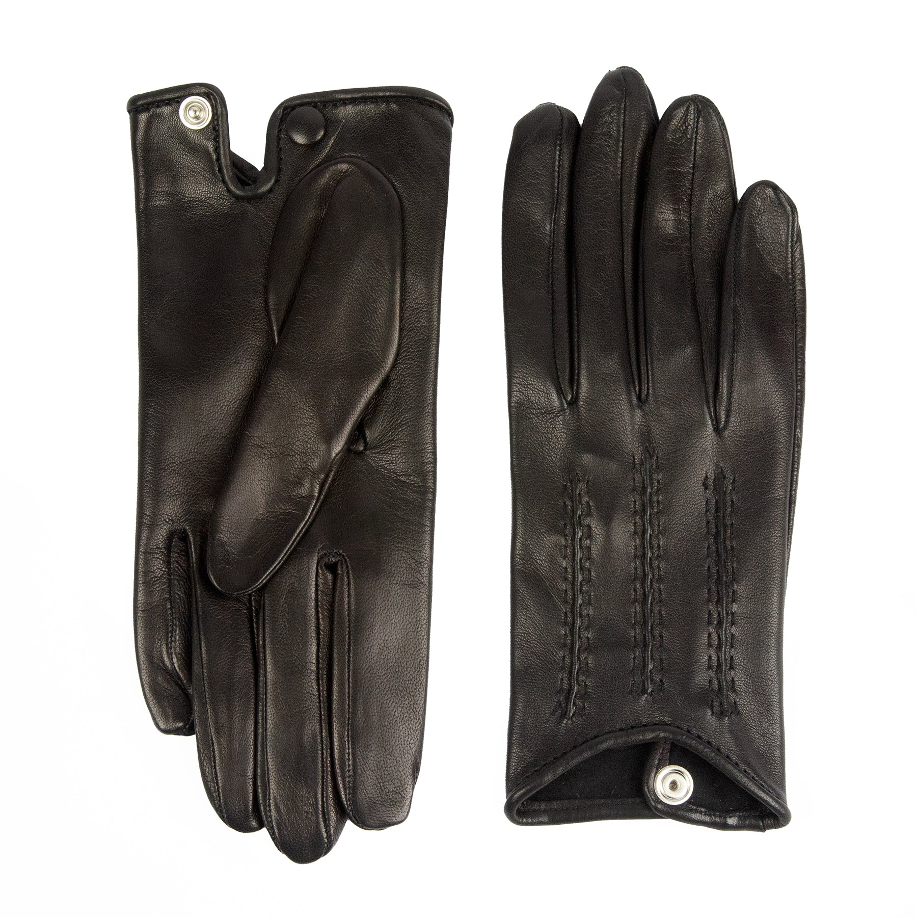 Women's unlined black spring gloves