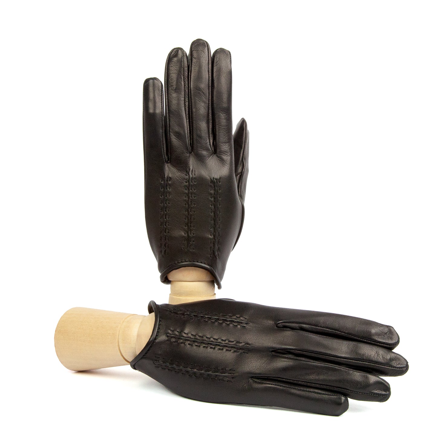 Women's unlined black spring gloves