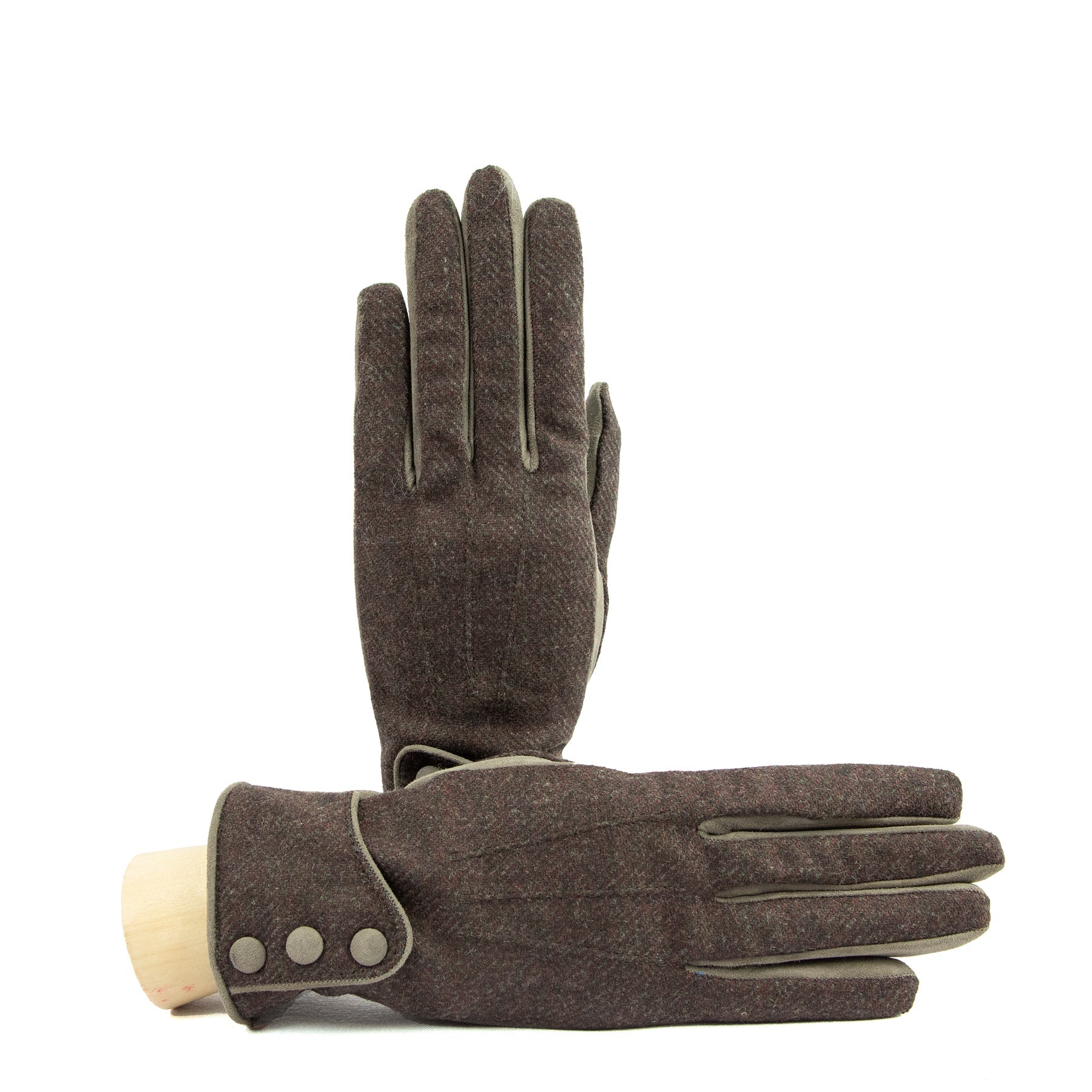 Bespoke Women's nappa leather gloves with Vitale Barberis Canonico wool top
