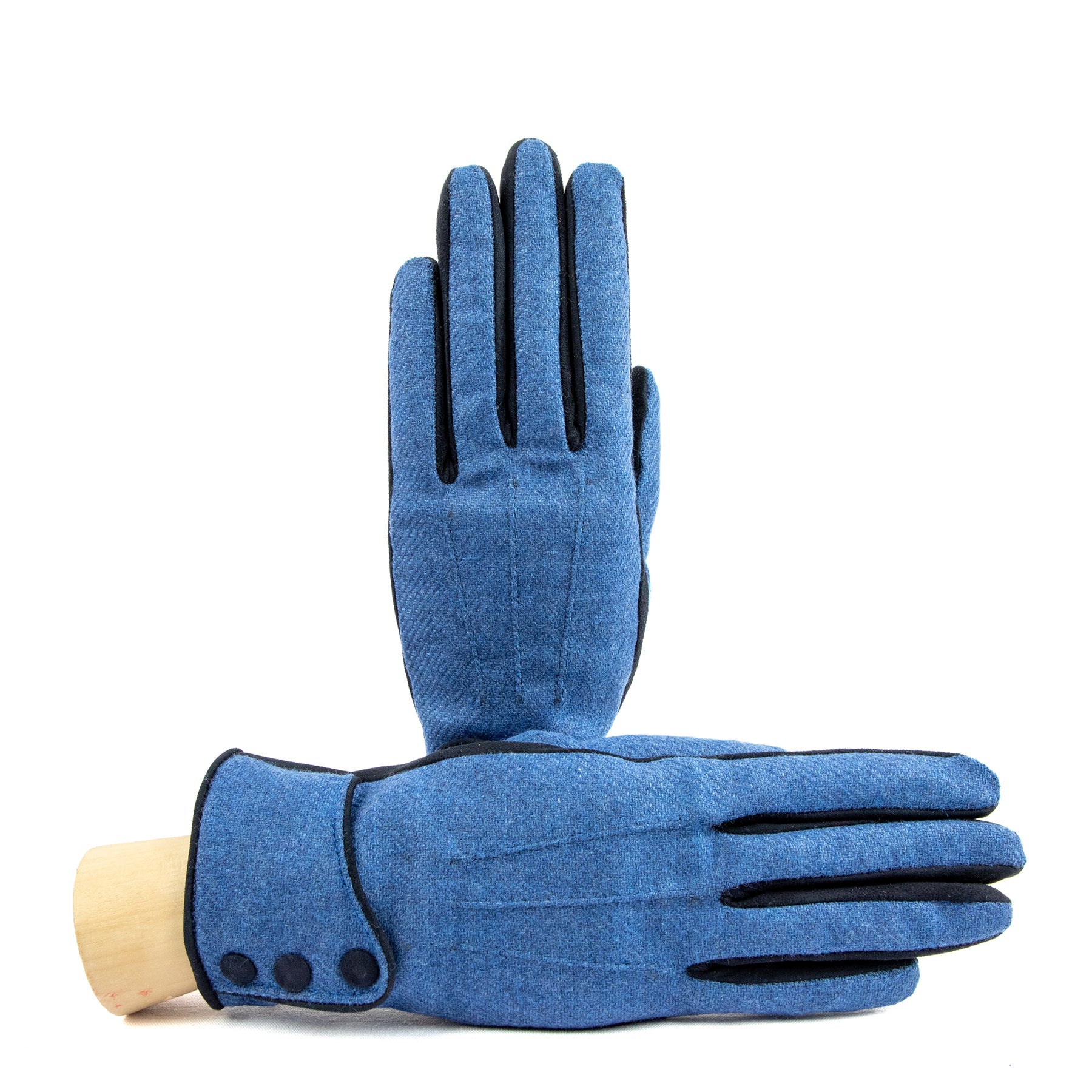 Bespoke Women's nappa leather gloves with Vitale Barberis Canonico wool top