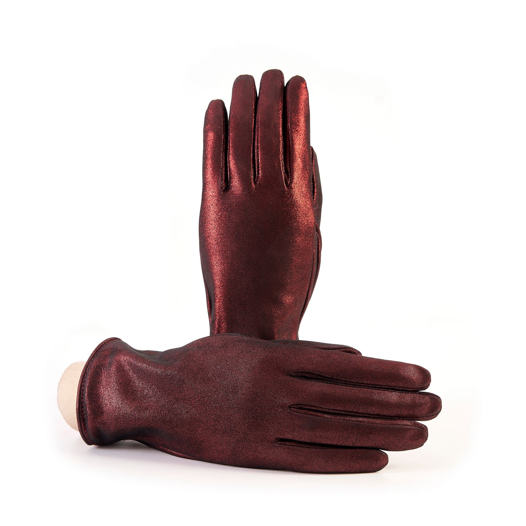 Damen Rote Wildlederhandschuhe mit Handöffnung – Gala Gloves