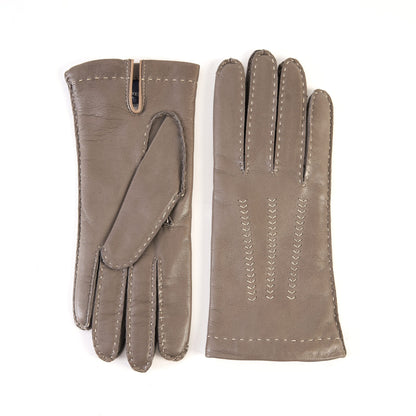 Bespoke guanti da donna classici in pelle nappa interamente cuciti a mano e foderati cashmere