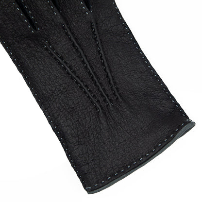 Men's cork peccary leather gloves cashmere lined