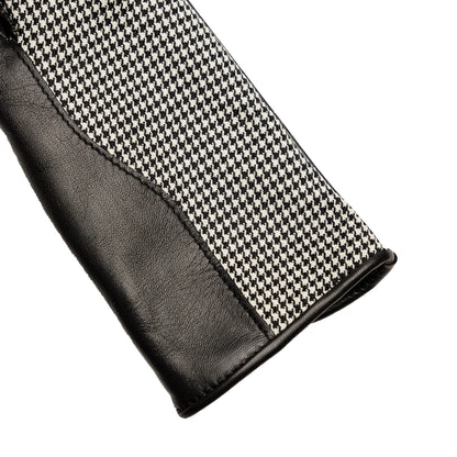 Nettuno: touchscreen leather gloves with a shower-proof suede top