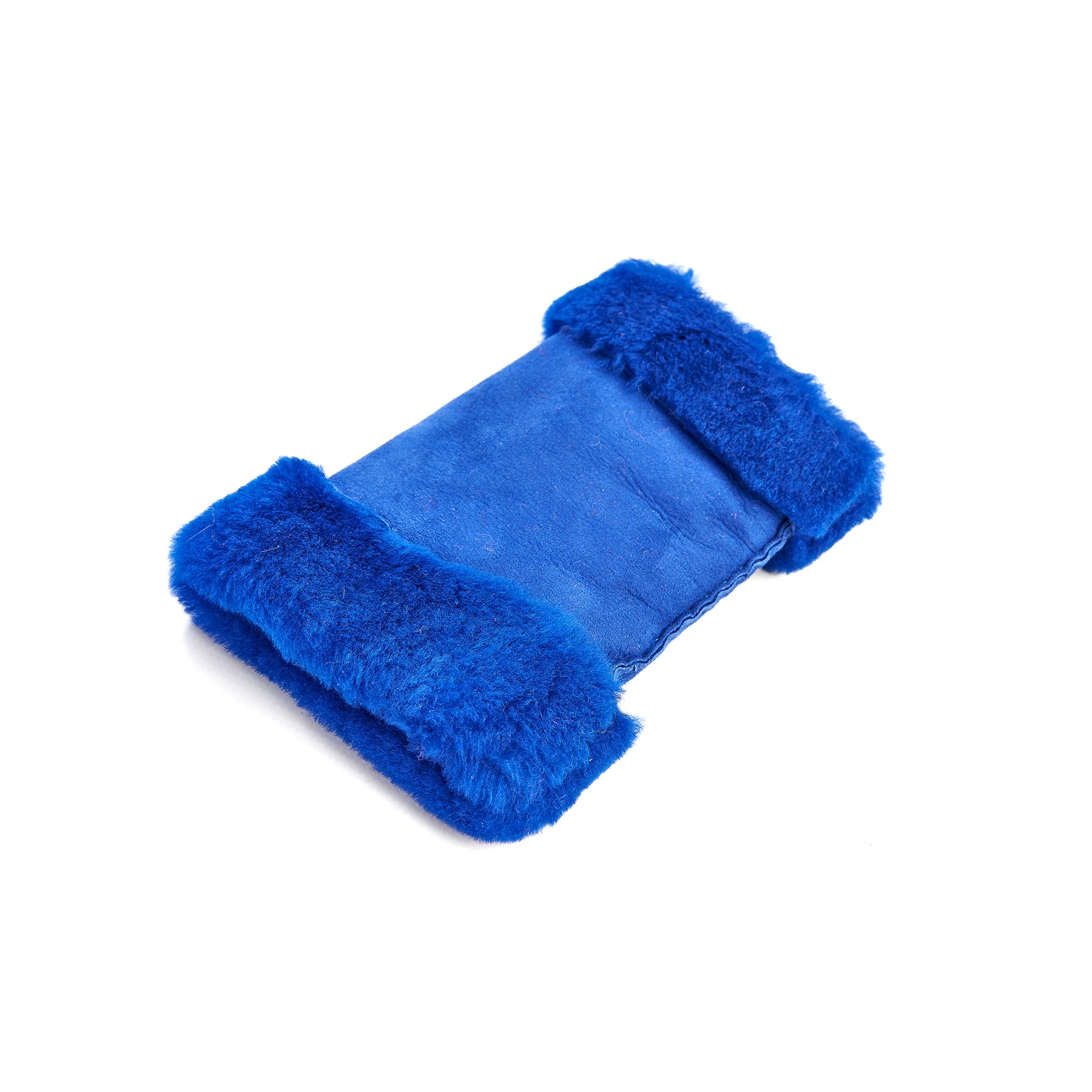 Women's lambskin fingerless in fluo electric blue color