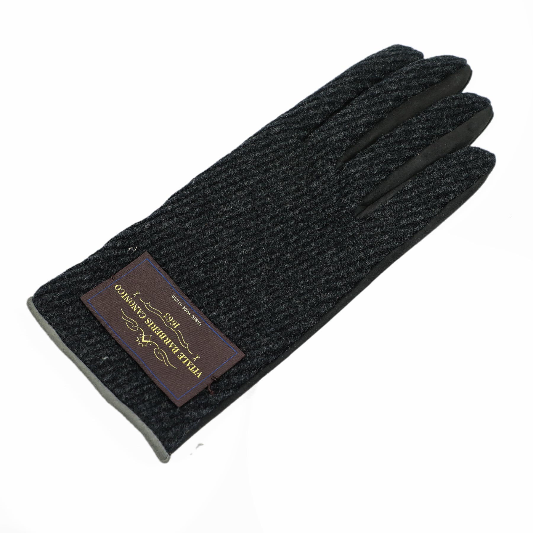 Men's suede leather gloves with Vitale Barberis Canonico wool top