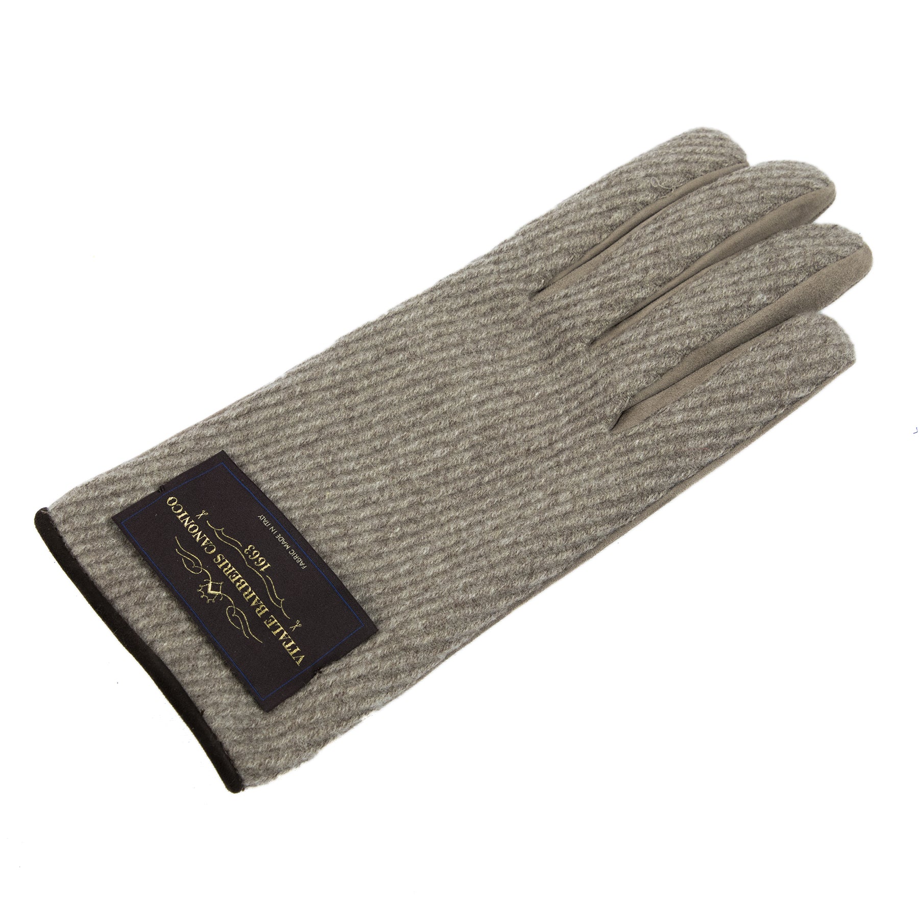 Men's suede leather gloves with Vitale Barberis Canonico wool top