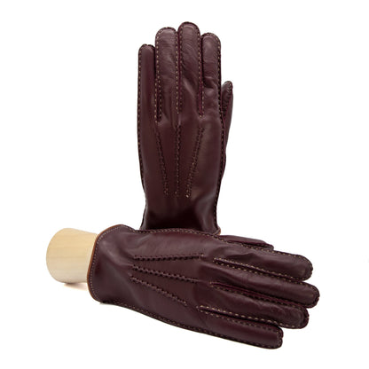 Bespoke Men's fully hand-stitched nappa leather gloves and cashmere lining