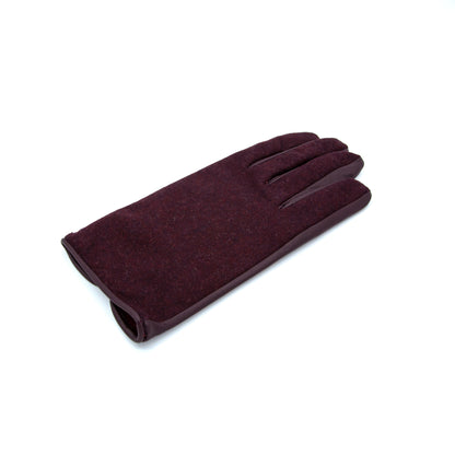 Men's burgundy nappa touch leather gloves and Holland&Sherry wool top