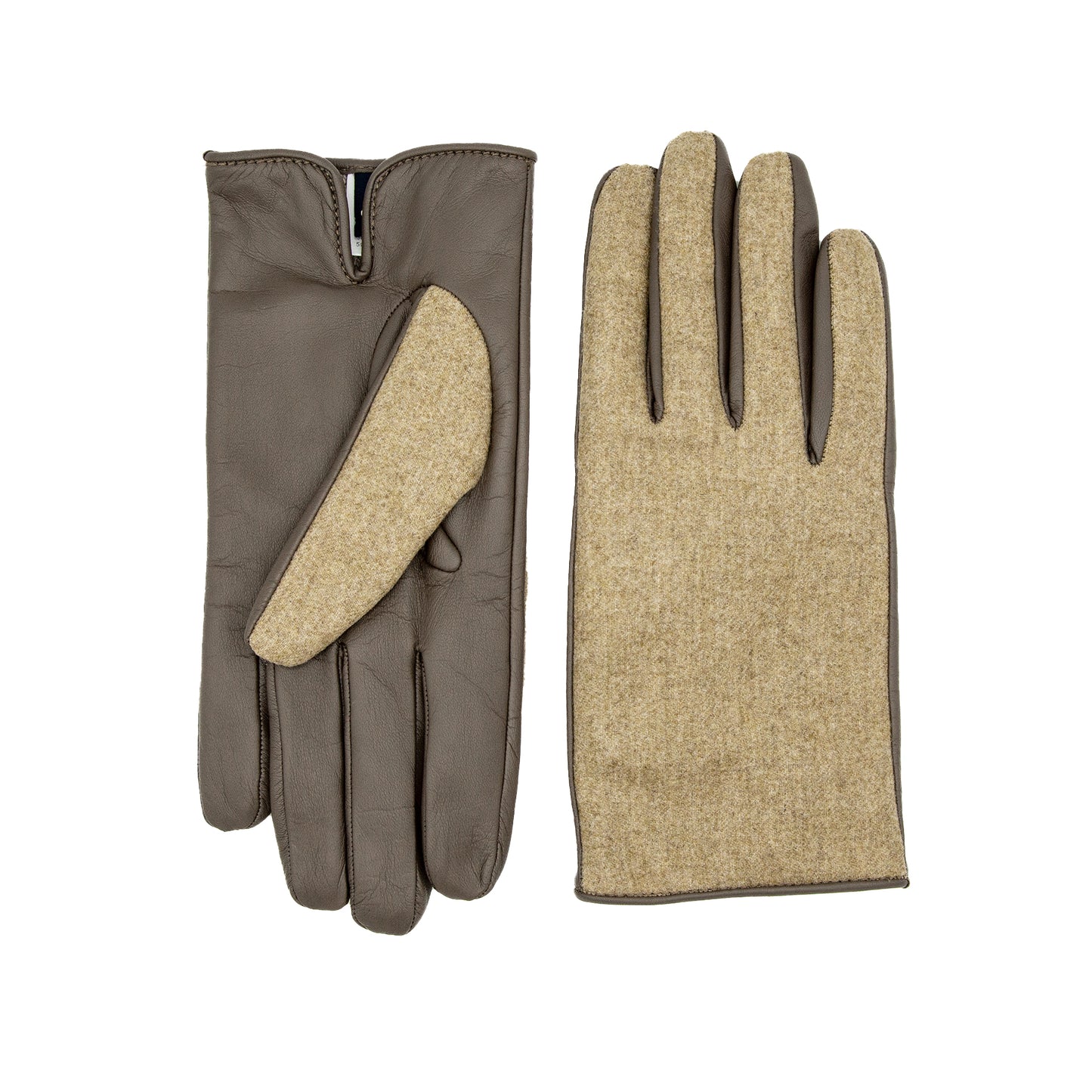 Men's mud nappa touch leather gloves and Holland&Sherry wool top