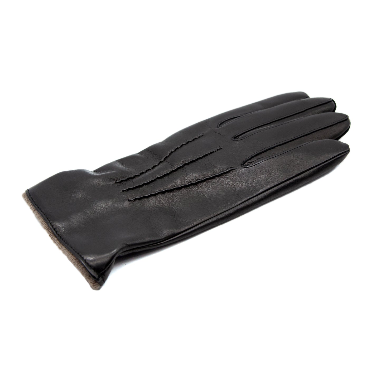 Men's black nappa leather gloves and cashmere lining